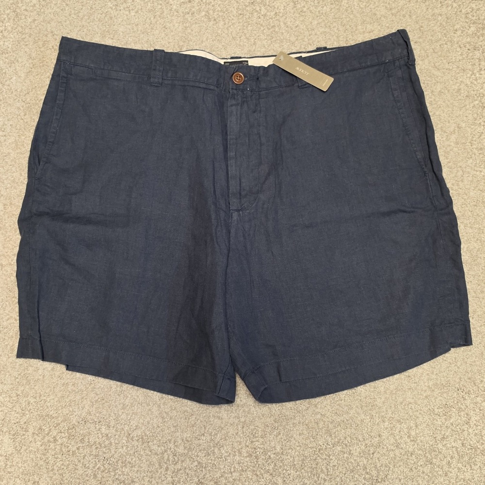 NWT J Crew Stanton Short 100% Baird McNutt Irish Linen Men's 40 Blue Inseam 7in